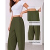 image:imageZESICA Womens Barrel Travel Pants with Pockets  2026 Trendy Baggy Hiking Golf Pant Tapered Leg Cropped Ankle Trousers Mid Rise Elastic Waist OutfitsArmygreen
