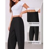 image:imageZESICA Womens Barrel Travel Pants with Pockets  2026 Trendy Baggy Hiking Golf Pant Tapered Leg Cropped Ankle Trousers Mid Rise Elastic Waist OutfitsBlack