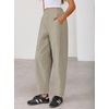 image:imageZESICA Womens Barrel Travel Pants with Pockets  2026 Trendy Baggy Hiking Golf Pant Tapered Leg Cropped Ankle Trousers Mid Rise Elastic Waist OutfitsStone