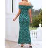 image:imageZESICA Womens Summer Off Shoulder Floral Bodycon Maxi Dress 2026 Ruched Elegant Formal Cocktail Wedding Guest Long DressesGeometric