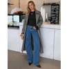 image:imageZESICA Womens 2026 Fall Long Sleeve Shirts Going Out Tops  Crew Neck Batwing Cinched Waist Soft Business Casual Work Blouse Y2K Cute Trendy Fashion ClothesBlack