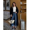 image:imageZESICA Womens 2026 Fall Long Sleeve Shirts Going Out Tops  Crew Neck Batwing Cinched Waist Soft Business Casual Work Blouse Y2K Cute Trendy Fashion ClothesWhite