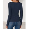 image:imageZESICA Womens Fall Long Sleeve Peplum Business Casual Tops  Boat Neck Asymmetrical Tunic Blouse Comfy Soft Fabric Work Ofiice Outfits Fashion Trendy ClothesNavy