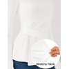 image:imageZESICA Womens Fall Long Sleeve Peplum Business Casual Tops  Boat Neck Asymmetrical Tunic Blouse Comfy Soft Fabric Work Ofiice Outfits Fashion Trendy ClothesWhite