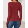 image:imageZESICA Womens Fall Long Sleeve Peplum Business Casual Tops  Boat Neck Asymmetrical Tunic Blouse Comfy Soft Fabric Work Ofiice Outfits Fashion Trendy ClothesDarkred