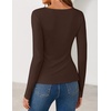 image:imageZESICA Womens Fall Long Sleeve Peplum Business Casual Tops  Boat Neck Asymmetrical Tunic Blouse Comfy Soft Fabric Work Ofiice Outfits Fashion Trendy ClothesBrown