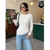 image:imageZESICA Womens Fall Long Sleeve Peplum Business Casual Tops  Boat Neck Asymmetrical Tunic Blouse Comfy Soft Fabric Work Ofiice Outfits Fashion Trendy ClothesWhite