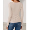 image:imageZESICA Womens Fall Long Sleeve Peplum Business Casual Tops  Boat Neck Asymmetrical Tunic Blouse Comfy Soft Fabric Work Ofiice Outfits Fashion Trendy ClothesApricot