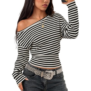 image:imageZESICA Womens Fall Long Sleeve Off Shoulder Going Out Tops  Asymmetrical Neck Shirt Crop Tops Cinched Waist Top Long Batwing Sleeve Tops Fall Shirts Date Night tops Trendy ClothesBeige