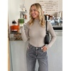 image:imageZESICA Womens 2026 Fall Long Sleeve Mock Neck Tops Going Out Knit Shirts  Slim Fit TopsRibbed Sweater TopsStretchyLightweight2026 Casual Basic shirtsBusiness Casual OutfitsFashion ClothesLight Khaki