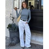 image:imageZESICA Womens 2026 Fall Long Sleeve Mock Neck Tops Going Out Knit Shirts  Slim Fit TopsRibbed Sweater TopsStretchyLightweight2026 Casual Basic shirtsBusiness Casual OutfitsFashion ClothesDusty Blue