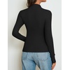 image:imageZESICA Womens 2026 Fall Long Sleeve Mock Neck Tops Going Out Knit Shirts  Slim Fit TopsRibbed Sweater TopsStretchyLightweight2026 Casual Basic shirtsBusiness Casual OutfitsFashion ClothesBlack