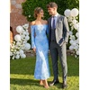 image:imageZESICA Womens Fall Off Shoulder Floral Wedding Guest Maxi Dresses  Long Sleeve Mesh Boydcon Fully Lined 2026 Cocktail Party Formal Bridesmaid Evening Date Night Baby Shower Elegant DressBlue