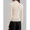 image:imageZESICA Womens Mesh Sheer Turtleneck Long Sleeve Shirts  See Through Fitted Blouses Sexy Cute TShirts Going Out Tops Date Night Party Clubwear Shirts 2026 Fall Layering OutfitsDotivory