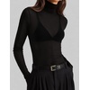 image:imageZESICA Womens Mesh Sheer Turtleneck Long Sleeve Shirts  See Through Fitted Blouses Sexy Cute TShirts Going Out Tops Date Night Party Clubwear Shirts 2026 Fall Layering OutfitsBlack