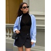 image:imageZESICA Womens Mesh Sheer Turtleneck Long Sleeve Shirts  See Through Fitted Blouses Sexy Cute TShirts Going Out Tops Date Night Party Clubwear Shirts 2026 Fall Layering OutfitsBlack