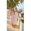 image:imageZESICA 2026 Summer Strapless Floral Cocktail Wedding Guest Dress for Women  Formal Bodycon Mesh Tube Midi Dresses Elegant Bridal Shower Bridesmaid Birthday Holiday Dinner Party Fashion Evening GownWhite