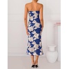 image:imageZESICA 2026 Summer Strapless Floral Cocktail Wedding Guest Dress for Women  Formal Bodycon Mesh Tube Midi Dresses Elegant Bridal Shower Bridesmaid Birthday Holiday Dinner Party Fashion Evening GownRoyalblue