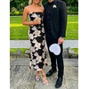 image:imageZESICA 2026 Summer Strapless Floral Cocktail Wedding Guest Dress for Women  Formal Bodycon Mesh Tube Midi Dresses Elegant Bridal Shower Bridesmaid Birthday Holiday Dinner Party Fashion Evening GownBlack