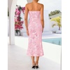image:imageZESICA 2026 Summer Strapless Floral Cocktail Wedding Guest Dress for Women  Formal Bodycon Mesh Tube Midi Dresses Elegant Bridal Shower Bridesmaid Birthday Holiday Dinner Party Fashion Evening GownLightpink