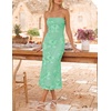 image:imageZESICA 2026 Summer Strapless Floral Cocktail Wedding Guest Dress for Women  Formal Bodycon Mesh Tube Midi Dresses Elegant Bridal Shower Bridesmaid Birthday Holiday Dinner Party Fashion Evening GownMint