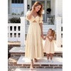image:imageZESICA Womens Summer Casual Cutout Flowy Vacation Maxi Dress  Short Puff Sleeve A Line Smocked Dress Beach Party Dresses Spring Summer Wedding Guest Long DressApricot