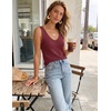 image:imageZESICA Womens Summer Knit Vest Tops Wool Blend Sweaters  Sleeveless TopsGoing Out TopsTrendy VestsCasual V Neck Tank TopTrendy OutfitsBusiness Casual TopsWork Office VestsWine