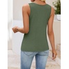 image:imageZESICA Womens Summer Knit Vest Tops Wool Blend Sweaters  Sleeveless TopsGoing Out TopsTrendy VestsCasual V Neck Tank TopTrendy OutfitsBusiness Casual TopsWork Office VestsGreen