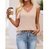 image:imageZESICA Womens Summer Knit Vest Tops Wool Blend Sweaters  Sleeveless TopsGoing Out TopsTrendy VestsCasual V Neck Tank TopTrendy OutfitsBusiness Casual TopsWork Office VestsApricot