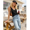 image:imageZESICA Womens Summer Knit Vest Tops Wool Blend Sweaters  Sleeveless TopsGoing Out TopsTrendy VestsCasual V Neck Tank TopTrendy OutfitsBusiness Casual TopsWork Office VestsBlack