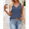 image:imageZESICA Womens Summer Knit Vest Tops Wool Blend Sweaters  Sleeveless TopsGoing Out TopsTrendy VestsCasual V Neck Tank TopTrendy OutfitsBusiness Casual TopsWork Office VestsDustyblue