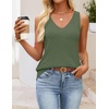 image:imageZESICA Womens Summer Knit Vest Tops Wool Blend Sweaters  Sleeveless TopsGoing Out TopsTrendy VestsCasual V Neck Tank TopTrendy OutfitsBusiness Casual TopsWork Office VestsGreen