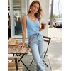 image:imageZESICA Womens Summer Knit Vest Tops Wool Blend Sweaters  Sleeveless TopsGoing Out TopsTrendy VestsCasual V Neck Tank TopTrendy OutfitsBusiness Casual TopsWork Office VestsBlue