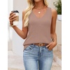image:imageZESICA Womens Summer Knit Vest Tops Wool Blend Sweaters  Sleeveless TopsGoing Out TopsTrendy VestsCasual V Neck Tank TopTrendy OutfitsBusiness Casual TopsWork Office VestsRosebrown