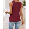 image:imageZESICA Womens Summer Knit Vest Tops Wool Blend Sweaters  Sleeveless TopsGoing Out TopsTrendy VestsCasual V Neck Tank TopTrendy OutfitsBusiness Casual TopsWork Office VestsWine