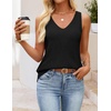 image:imageZESICA Womens Summer Knit Vest Tops Wool Blend Sweaters  Sleeveless TopsGoing Out TopsTrendy VestsCasual V Neck Tank TopTrendy OutfitsBusiness Casual TopsWork Office VestsBlack