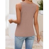 image:imageZESICA Womens Summer Knit Vest Tops Wool Blend Sweaters  Sleeveless TopsGoing Out TopsTrendy VestsCasual V Neck Tank TopTrendy OutfitsBusiness Casual TopsWork Office VestsRosebrown