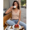 image:imageZESICA Womens Summer Knit Vest Tops Wool Blend Sweaters  Sleeveless TopsGoing Out TopsTrendy VestsCasual V Neck Tank TopTrendy OutfitsBusiness Casual TopsWork Office VestsApricot