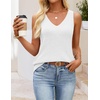 image:imageZESICA Womens Summer Knit Vest Tops Wool Blend Sweaters  Sleeveless TopsGoing Out TopsTrendy VestsCasual V Neck Tank TopTrendy OutfitsBusiness Casual TopsWork Office VestsWhite