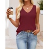 image:imageZESICA Womens Summer Knit Vest Tops Wool Blend Sweaters  Sleeveless TopsGoing Out TopsTrendy VestsCasual V Neck Tank TopTrendy OutfitsBusiness Casual TopsWork Office VestsWine