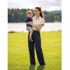 image:imageZESICA Womens Wide Leg Striped Business Work Palazzo Pants  High Waist Button Down Side Pockets 2026 Straight Long Pant Dressy Office Slacks Work Trousers Early Fall FashionNavy