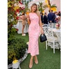 image:imageZESICA Womens Floral Mesh Slit Bodycon Wedding Guest Cocktail Midi Dress  2026 Summer Sleeveless Semi Formal Party Elegant Bridal Shower Bridesmaid Sexy Prom Beach Vacation Birthday DressesLightpink