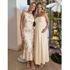 image:imageZESICA Womens Floral Mesh Slit Bodycon Wedding Guest Cocktail Midi Dress  2026 Summer Sleeveless Semi Formal Party Elegant Bridal Shower Bridesmaid Sexy Prom Beach Vacation Birthday DressesAlmond