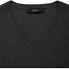 image:imageZESICA Womens V Neck 2026 Fall Sweater Dress  Bodycon Slimming Long Sleeve Ribbed Knit Tie Waist Classy Holiday Work Office Winter Midi DressesBlack