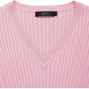 image:imageZESICA Womens V Neck 2026 Fall Sweater Dress  Bodycon Slimming Long Sleeve Ribbed Knit Tie Waist Classy Holiday Work Office Winter Midi DressesPink