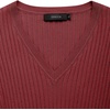 image:imageZESICA Womens V Neck 2026 Fall Sweater Dress  Bodycon Slimming Long Sleeve Ribbed Knit Tie Waist Classy Holiday Work Office Winter Midi DressesRed