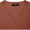 image:imageZESICA Womens V Neck 2026 Fall Sweater Dress  Bodycon Slimming Long Sleeve Ribbed Knit Tie Waist Classy Holiday Work Office Winter Midi DressesRedbrown