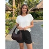 image:imageZESICA Womens Summer Wool Blend Short Sleeve Sweater Tops  Soft Stretchy Fabric Loose Fit 2026 Summer Trendy Business Casual Going Out Tank Tops Work Office Travel Daily WearWhite