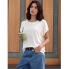 image:imageZESICA Womens Summer Wool Blend Short Sleeve Sweater Tops  Soft Stretchy Fabric Loose Fit 2026 Summer Trendy Business Casual Going Out Tank Tops Work Office Travel Daily WearWhite