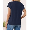 image:imageZESICA Womens Summer Wool Blend Short Sleeve Sweater Tops  Soft Stretchy Fabric Loose Fit 2026 Summer Trendy Business Casual Going Out Tank Tops Work Office Travel Daily WearNavy